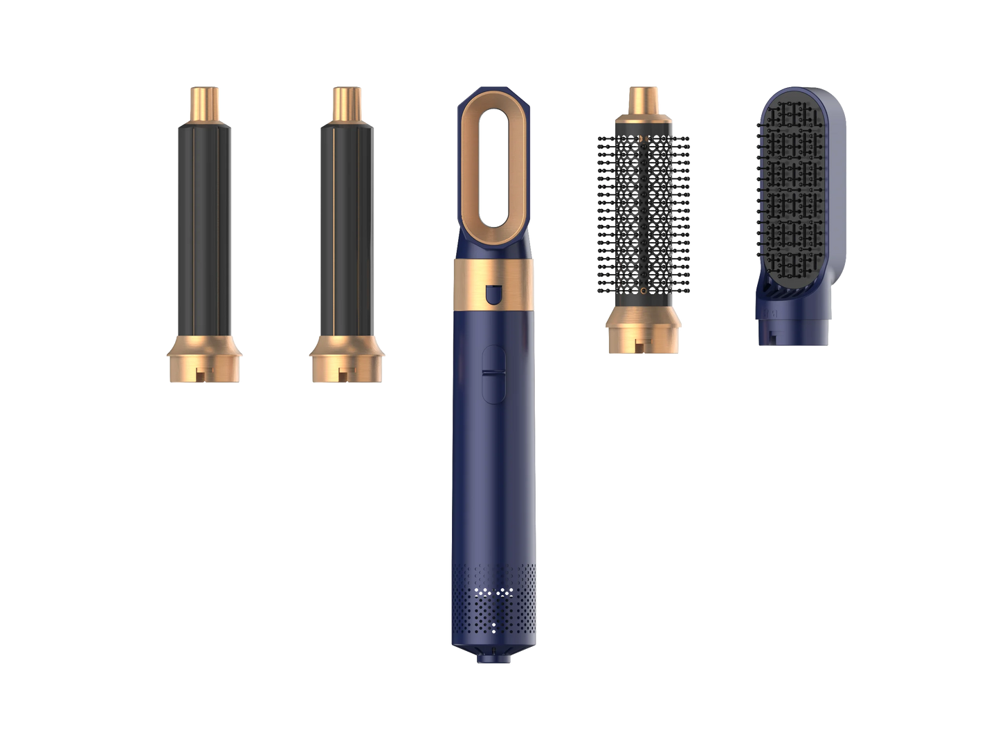 5-in-1 Professional Hair Styler – 1000W Low Noise Hot Air Brush with Dryer, Curler, Straightener & Volumizer