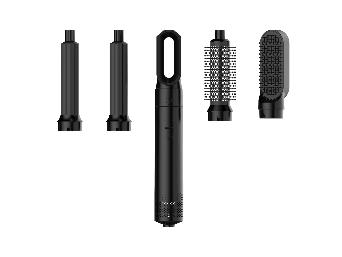 5-in-1 Professional Hair Styler – 1000W Low Noise Hot Air Brush with Dryer, Curler, Straightener & Volumizer