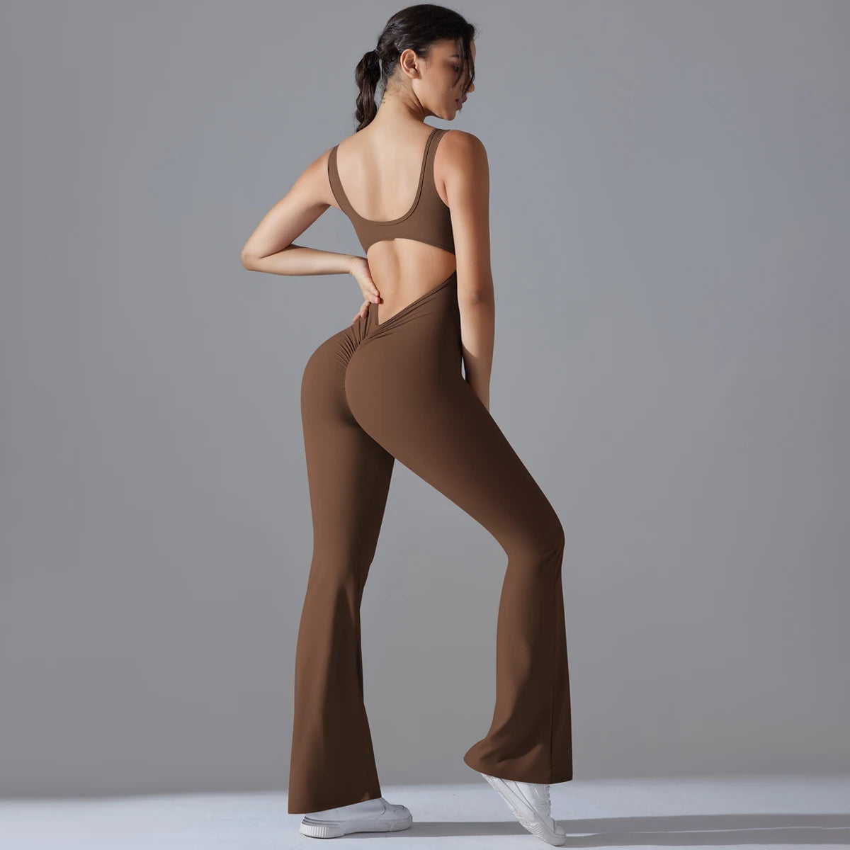 Gym Sexy Back Jumpsuit Sleeveless
