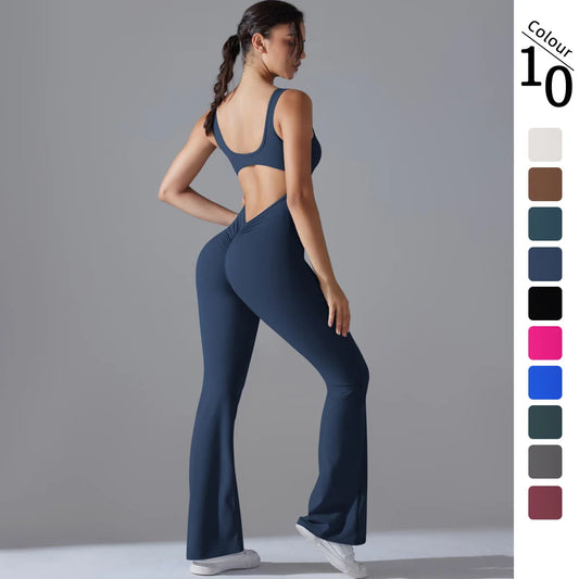 Gym Sexy Back Jumpsuit Sleeveless