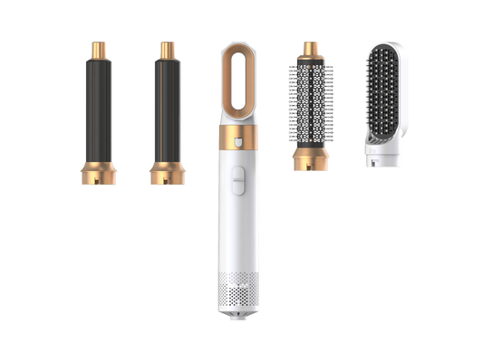 5-in-1 Professional Hair Styler – 1000W Low Noise Hot Air Brush with Dryer, Curler, Straightener & Volumizer