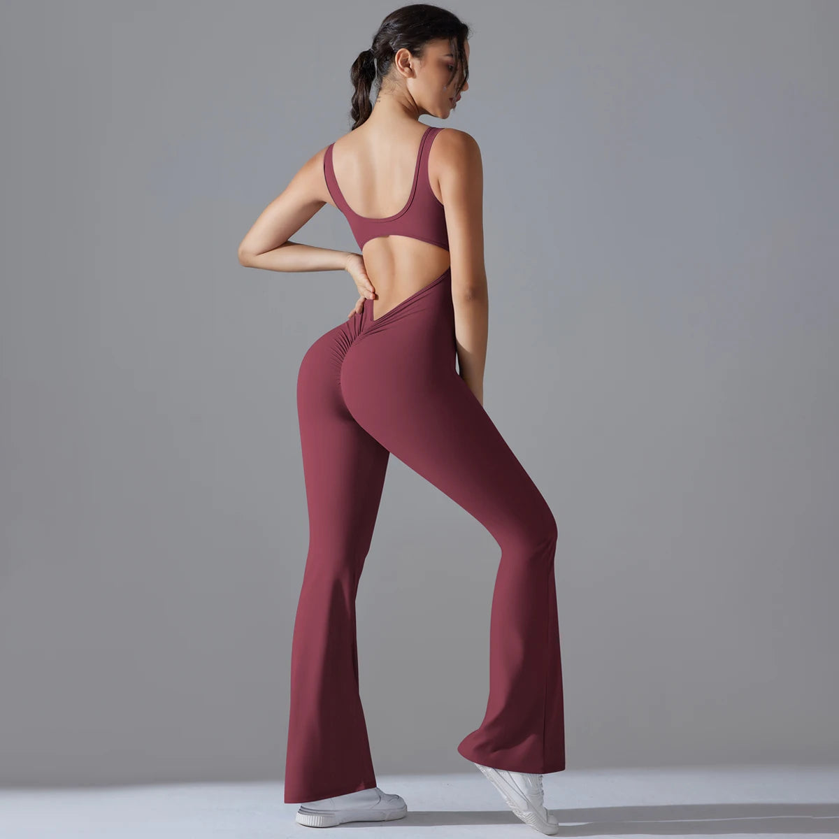 Gym Sexy Back Jumpsuit Sleeveless
