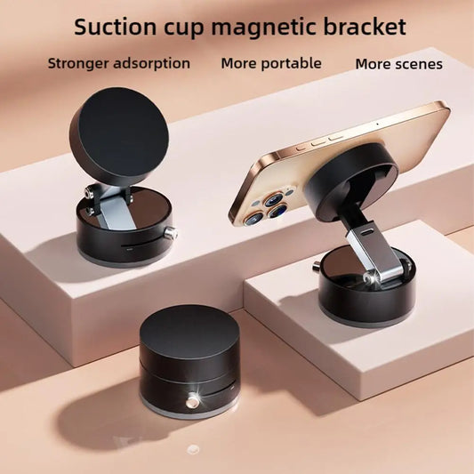 Double-Sided Suction Car Mount – Magnetic Mobile Phone Holder with Vacuum Adsorption